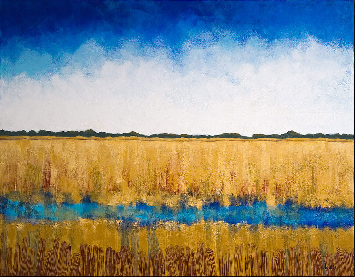 Winter Marsh - Winter Marsh - Acrylic on Canvas - 36" x 46" -Sold