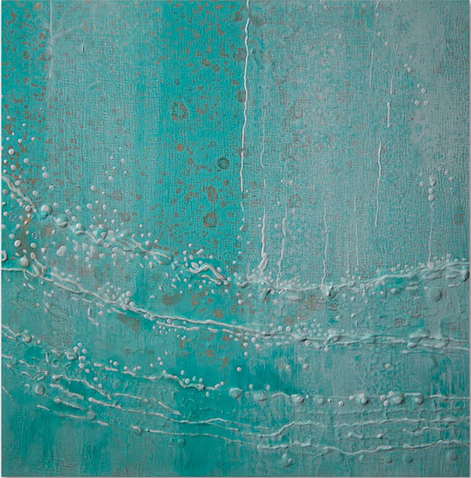 Beach 12- Acrylic on Cradled Panel - 8" x 8" - Sold