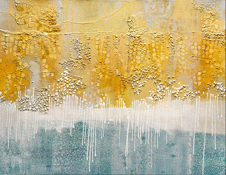 Beach 14-Acrylic on Cradled Panel - 11 x 14"