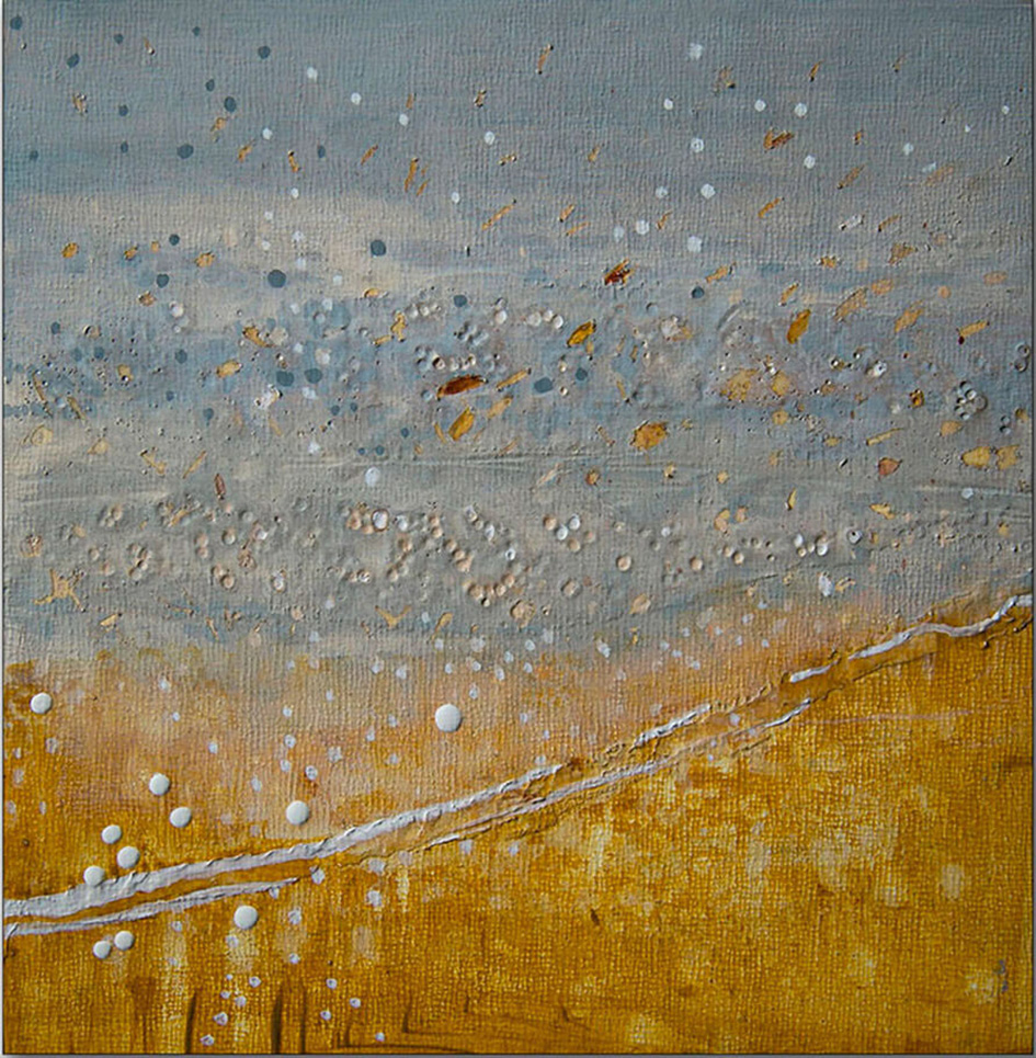 Beach 7- Acrylic on Cradled Panel - 8" x 8" - Sold