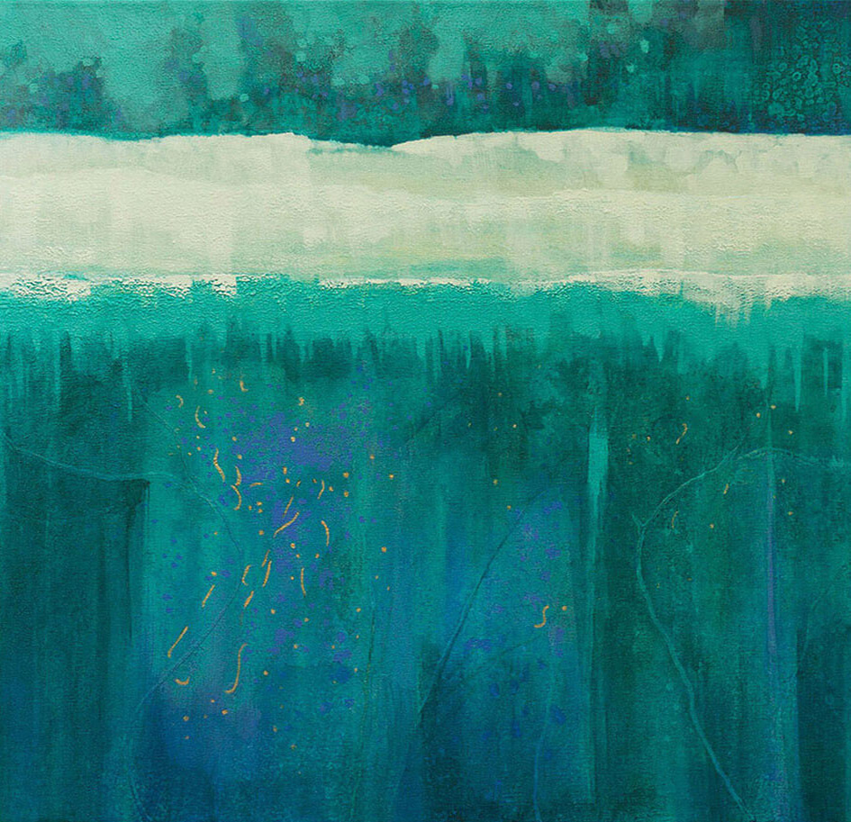Ocean 6- Acrylic on Canvas - 30:" x 30" - Sold