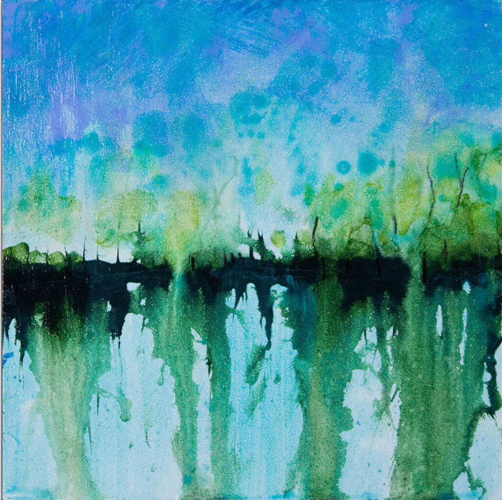 Reflections - Acrylic on Canvas - 5" x 5" - Sold