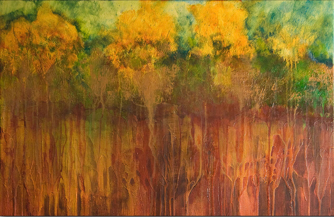 Trees and Roots - Acrylic on Canvas - 20" x 30" - Sold